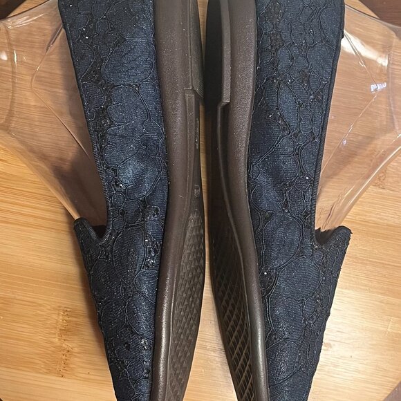 AEROSOLES Sparkle Midnight Blue Slip-on Shoes Women's Sz 9 EUC - Picture 6 of 9